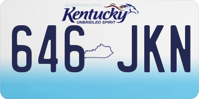 KY license plate 646JKN