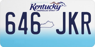 KY license plate 646JKR