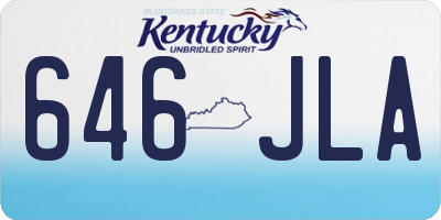 KY license plate 646JLA