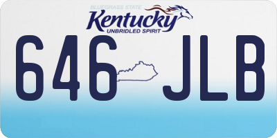 KY license plate 646JLB