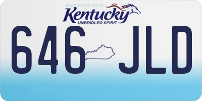 KY license plate 646JLD