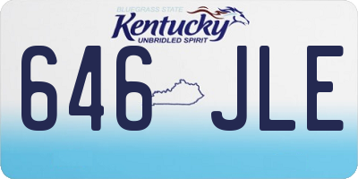KY license plate 646JLE