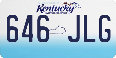 KY license plate 646JLG
