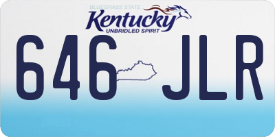 KY license plate 646JLR