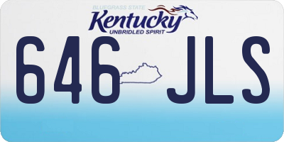 KY license plate 646JLS