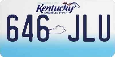 KY license plate 646JLU