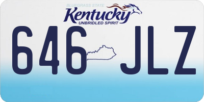 KY license plate 646JLZ