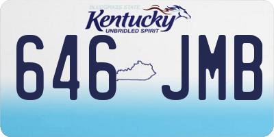 KY license plate 646JMB