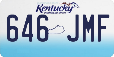 KY license plate 646JMF