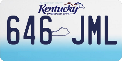 KY license plate 646JML