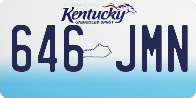 KY license plate 646JMN