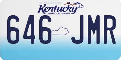 KY license plate 646JMR