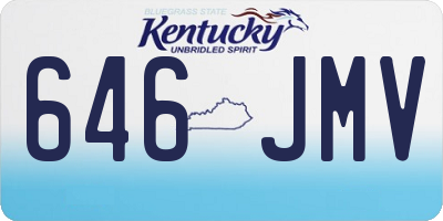 KY license plate 646JMV