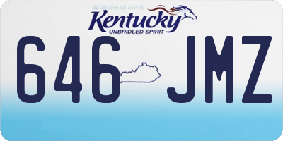 KY license plate 646JMZ