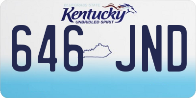 KY license plate 646JND