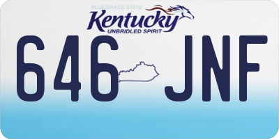 KY license plate 646JNF