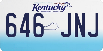 KY license plate 646JNJ