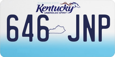 KY license plate 646JNP