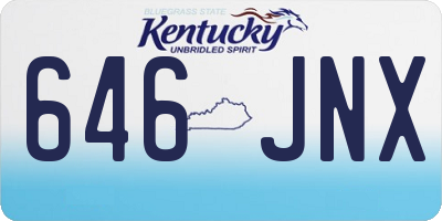 KY license plate 646JNX