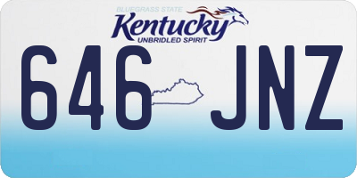 KY license plate 646JNZ