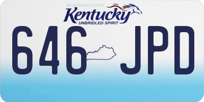 KY license plate 646JPD