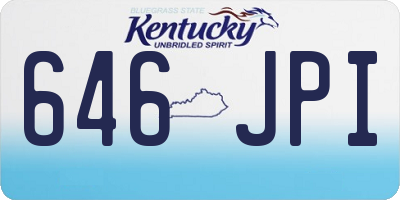 KY license plate 646JPI