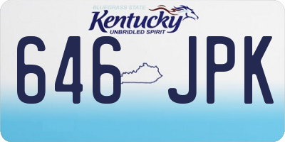 KY license plate 646JPK