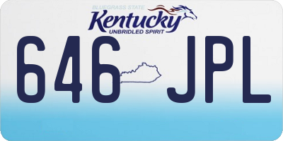 KY license plate 646JPL