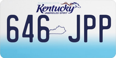 KY license plate 646JPP