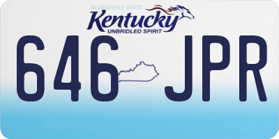 KY license plate 646JPR