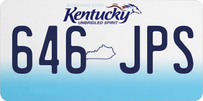 KY license plate 646JPS