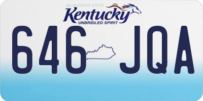 KY license plate 646JQA