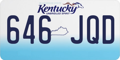 KY license plate 646JQD