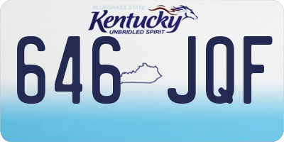 KY license plate 646JQF