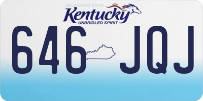 KY license plate 646JQJ