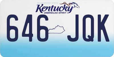 KY license plate 646JQK