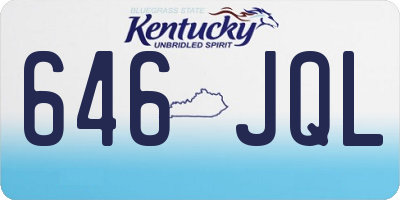 KY license plate 646JQL