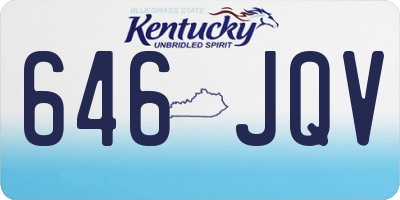 KY license plate 646JQV