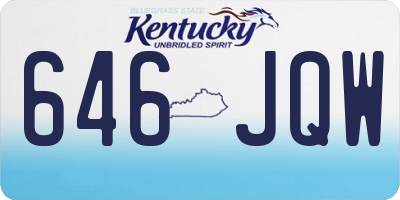 KY license plate 646JQW