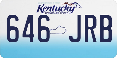 KY license plate 646JRB