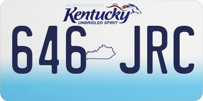 KY license plate 646JRC