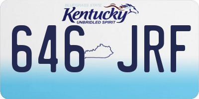 KY license plate 646JRF