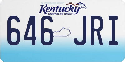 KY license plate 646JRI