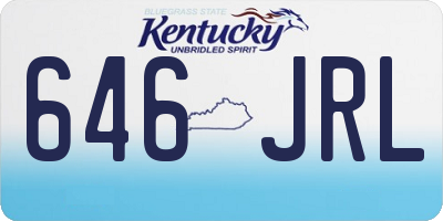 KY license plate 646JRL