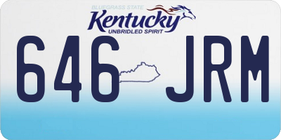 KY license plate 646JRM