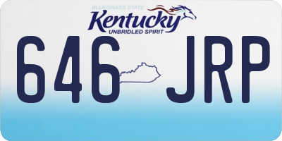 KY license plate 646JRP