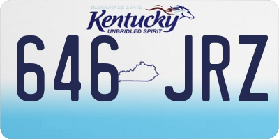 KY license plate 646JRZ