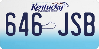 KY license plate 646JSB