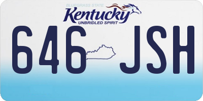 KY license plate 646JSH