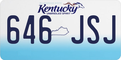 KY license plate 646JSJ